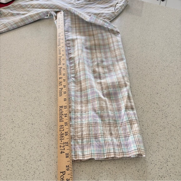 Talbots Crop Pants Stretch Multicolor Plaid Women's Size 8 Made in Hong Kong - Picture 11 of 13